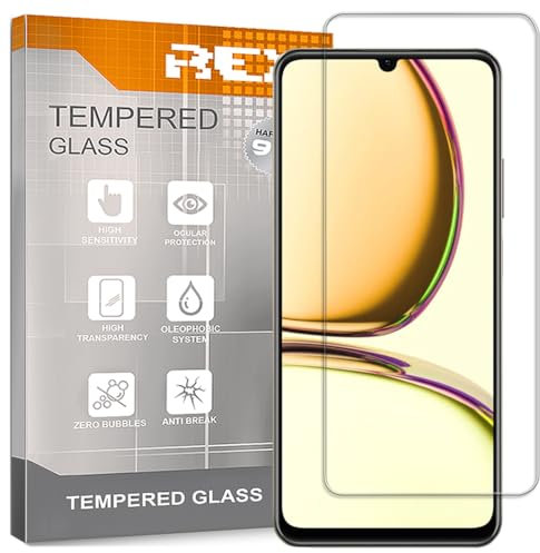 3X Protector Pantalla para OPPO REALME C53 4G - REALME NARZO N53 4G - REALME Note 50 4G - REALME C51 4G, Cristal Vidrio Templado Premium