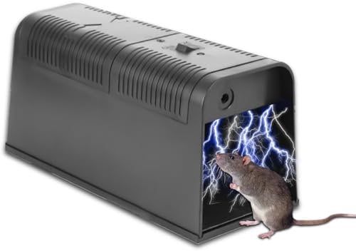 Elektrische Rattenfalle, Mausefalle Elektrisch, Extra Groß 5000V Elektrische Mausefalle, Elektronische Rattenfalle, Professionelle Mausefalle Geeignet für Beseitigung von Mäuse, Wühlmäuse