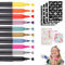 Tattoo Stifte Kinder, 10 Farben Tattoostifte Hautfreundlich, Glitzer Tattoo Pen Set mit 4 Schablonen, 4 Glitzersteine Gesicht für Die Haut, Jungen, Mädchen, Erwachsene, Geburtstage Party, Geschenk