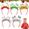 XLZJYIJ 5 stück 2025 Neujahrs Stirnbänder, 2025 Silvester Stirnband, 2025 Haarband Neujahrs, Neujahrs-Kopfschmuck, Glitzer-Lametta-Stirnbänder für Kinder Erwachsene Silvesterparty Neujahr Deko