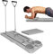 6 In 1Pilates Board Set, Pilates Reformer Set, Liegestützgriffe Plank Trainer Ab Roller, Stumm, Stützpolster, Pilates-Gleitbrett für den Bauch für Trainingsgeräte zu Hause (Grau)