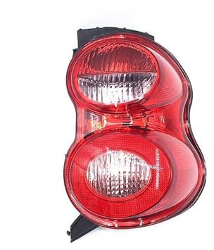 Auto-Rücklicht Auto-Rücklicht-Nebelscheinwerfer-Abdeckung, Rücklicht-Rücklicht-Abdeckung, Gehäuse ohne Leuchtmittel für Mercedes für Benz 451 für Smart(Red Right)