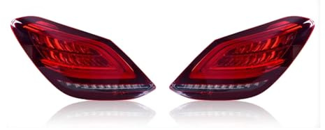PangFa Auto Rückleuchten Für Mercedes Benz Clase C W205 2014 2015 2016 2017 2018 2019 2020,Auto Heckleuchte Rücklicht Rückleuchte Baugruppe Links Rechts Rücklichter Gehäuse,Red