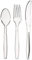 (Pack of 75) Strong Reusable/Hand Washable Clear Cutlery Set [ 25 Spoons 25 Forks, 25 Knives] Strong Cutlery [Birthday, Buffets Picnics BBQ's Wedding Camping] Christamas Party