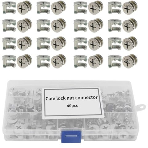 40 Stück Korpusverbinder,Exzenterverbinder,Möbelverbinder,Exzenter Möbelverbinder,Verbindungsbeschlag,Möbelverbinder Schrankverbinder Für Schränke, Schubladen Und Kleiderschränke