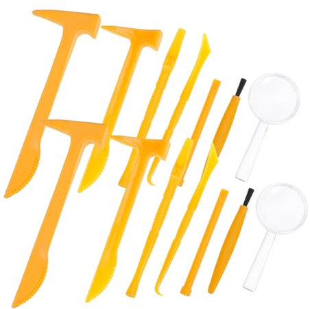 Warmhm Ausgrabungswerkzeug Für Junge Mädchen Kunststoffhammer Und Meißelbürste Grabwerkzeug-Spielzeug Edelstein-ausgrabungsset Für Mineralien Und Fossilien-entdeckungen