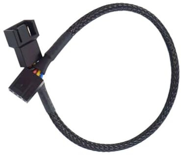 Sbshiouu Cavo splitter per ventola, 4 pin, da 1 a 1/2/3 vie, adattatore di prolunga di alimentazione per ventola, con manicotto in nylon intrecciato a basso rumore, splitter