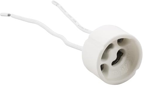 McShine - Lampenfassung | GU10, rund, für Hochvoltlampen, 11 cm Kabel, max. 250V / 100W