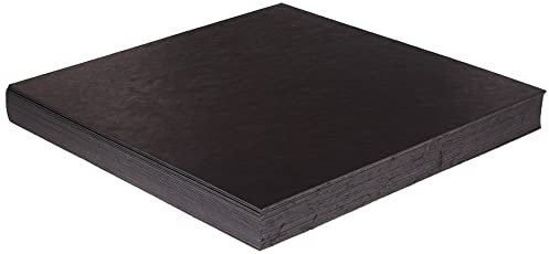 Grafix Grafix 12 x 12-inch Medium Weight Chipboard Sheets, Pack of 25, Black