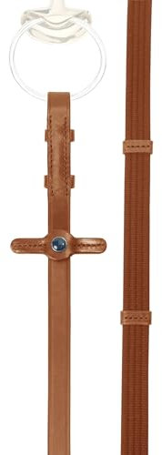 Stübben Gurtzügel schmal mit 5 Lederstegen und Zaumhaken - schwarz - Silber - VB/WB (140cm)