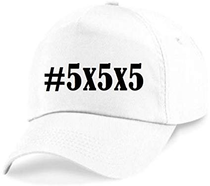 Reifen-Markt Base Cap Hashtag #5x5x5 Größe Uni Farbe Weiss Druck Schwarz