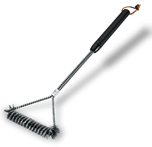 WEBER Brosse de nettoyage pour grille - En forme de T - 53 cm - Poils en acier inoxydable
