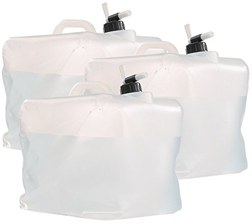 3 bidons pliables cubiques avec robinet intégré - 20 L [Semptec]