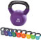top vit Kettlebell I Schwunghantel aus massivem Guss I Kettle Bell mit Vinyüberzug I Kugelhantel 2-20 kg (16kg - lila)