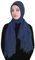 Lina & Lily Damen Muslim Hijab Kopftuch Schal Crash Fringes in verschiedenen Farben (Navy)