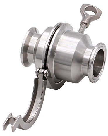 dernord Sanitär Rückschlagventil – One Way Flow – 3,8 cm Tri Klemme Stil, Edelstahl 304, Viton Dichtung 2 Tri Clamp Check Valve