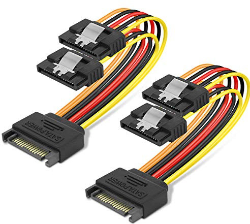 BENFEI 15 pin SATA Power Y-splitter cavo 15 cm, 2 confezione