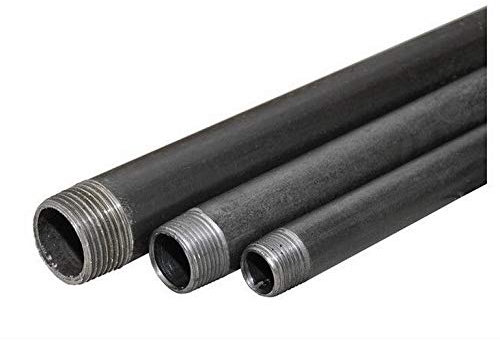 KNM Rohrdoppelnippel Temperguss schwarz Gewindefittings | Schwarz Rohrnippel 1/2 X 60CM.