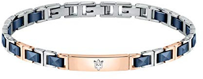Maserati Maserati Jewels Herrenarmband, 22 cm, aus Edelstahl, Keramik, PVD - JM420ATI05