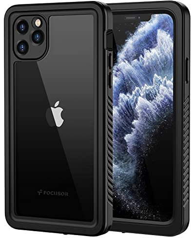 Focusor Custodia per iPhone 11 Pro impermeabile [IP68 impermeabile+antiurto] 360 gradi integrale protezione, rinforzata antipolvere anti-neve resistente impermeabile Full Body Custodia per iPhone 11