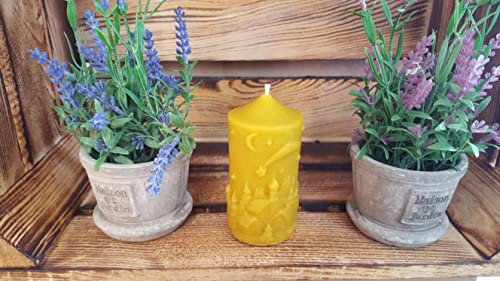 Stumpen Winterlandschaft, Bienenwachskerze