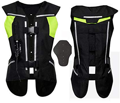Gilet Airbag Protettivo Riflettente Gilet Anticaduta Moto Motorcycle Tessuto in Tela 600D, Resistente all'Usura E Traspirante Lavabile (Nessuna Bombola di Gas CO2) Gilet airbag Moto