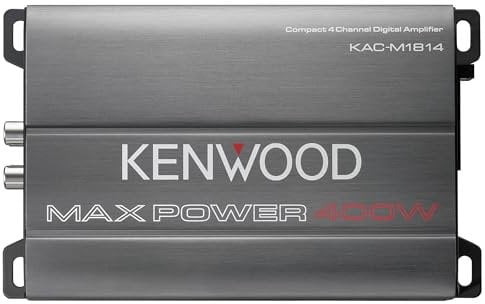 Kenwood KAC-M1814 Amplificatore digitale compatto a ponte a 4 canali/sport motoristici 400W di potenza massima