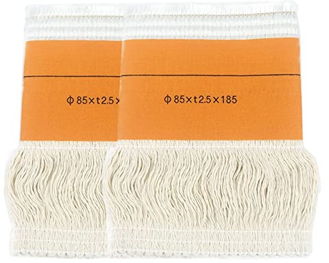 Lot de 2 mèches de chauffage en fibre de verre et coton pour poêle à kérosène + 100 % coton (85 x 2,5 x 185 mm)
