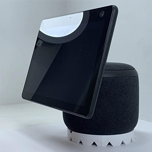 3D Cabin Echo Show 10 Stand - Schwarz, ABS, Echo Show 10 Ständer, Küchen- und Badezimmer, Ladekabelauslass