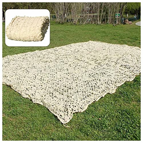 Da0pxer Tarnnetz Beige,sonnensegel,sonnenschutz Camouflage Netz,für Militärdekoration,jagd,camping,outdoor-anti-aging-schatten-netzabdeckung,2/4/6/8/10m Tarnnetz,verschiedene Größen,5x6m(16.4*19.7ft)