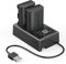 SMALLRIG Akku für LP-E6NH (2 Stück, 2040mAh Battery) & LCD Display Ladegerät, Ersatz Battery, Wiederaufladbarer Akku für Canon R5, R6, R, 5DII/III/IV, 6D, 6D II, 7D, 7D II, 60D, 70D, 80D - 3821