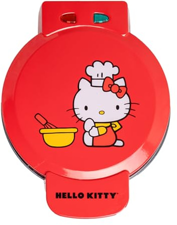 Uncanny Brands Hello Kitty Red Waffle Maker - Make Hello Kitty Waffles - Kitchen Appliance