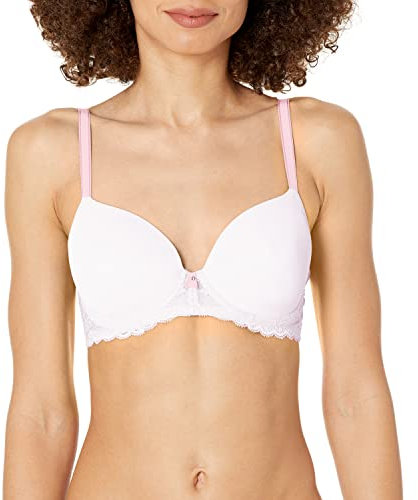 Freya Women's Offbeat Underwire Demi Molded Plunge T-Shirt Bra, Opaque, White, 38F