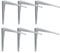 Gedotec Schwerlastkonsole Alu Regal-Konsole | SPARTA | Tiefe: 290 mm | 6 Stück | Schwerlastträger aus Aluminium | Tragkraft 240 kg für Wandregale | Regalträger rostfrei | Wand-Winkel