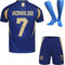 metekoc NASSR Riyadh Al 2024/2025 Auswärts #7 Football Fußball Kinder Trikot Shorts Socken Jugendgrößen (Auswärts,30)