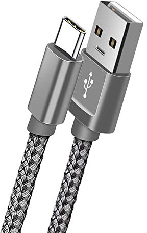 USB C Cable, USB Type C Fast Charging Cable Nylon USB C Charger Lead for Samsung Galaxy S23 S22 S21 S20 fe S10 S9 S8 A12 A21s A20e A51 A52 A71, for Huawei P40 P30, for Google Pixel (2 Meter)