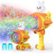 Panamalar 3 in 1 Macchina per Bolle di Sapone Pieghevole, 36 Fori Pistola a Bolle Ricaricabile per Bambini, 25000+ Bolla/min con 2x100ml Soluzione,4 Luci Soffiatore di Bolla per Festa Nozze All'aperto