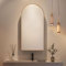 Mepplzian Arch Bathroom Mirror Cabinet with Storage,Metal Framed Bathroom Cabinets with Mirror,Brushed Rose Gold Mirrored Cabinets,Arched Mirror Cabinet Wall Mounted,40 x 80 cm