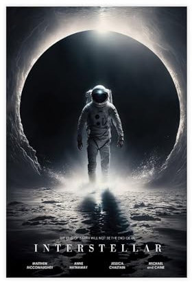 VesFy Interstellar bedruckbares Poster auf Leinwand, Schlafzimmer, Dekoration, Sport, Landschaft, Büro, Raumdekoration, Geschenk, ungerahmt, 60 x 90 cm