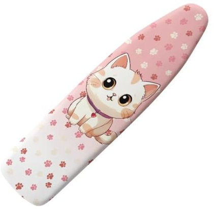Jeiento Cute Cat Ironing Board Cover Cat Dog Paw Print Heat Reflective Ironing Pad Cover for Ironing Board 15x54 Protective Replacement Covers,Easy to Install