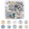 Crafans Lot de 10 perles européennes en verre de Murano galvanisé à grand trou de 14 mm pour la fabrication de bijoux