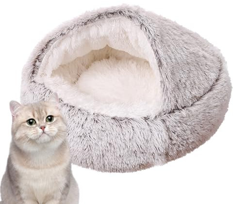 Aznever Cozy COC-oon Pet Bed, Kuschelhöhle Hund, Hundekissen, Katzenbett Höhle, Katzenhaus Mit Rutschfester Unterseite, Weiches Plüschbett Für Hunde, Haustierbedarf Für Kleine Hunde Und Katzen, 40 cm