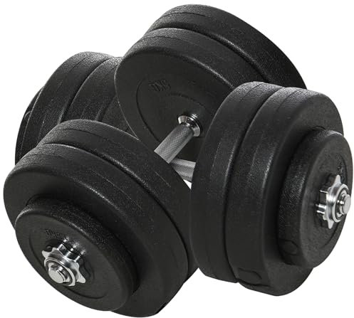 HOMCOM Hantelset, Hanteln Set mit Gewichten, Kurzhantelset verstellbar 5kg, 1,5kg Kurzhanteln für Männer und Frauen, Dumbbell Set für Zuhause, Fitnessstudio, Krafttraining