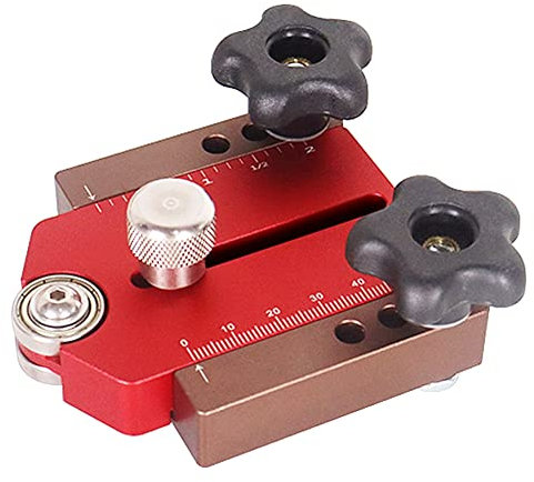 Lisher Strumento di guida per seghetto alternativo da tavolo sottile per fessure da 3/4 x 3/8 con rullo regolabile