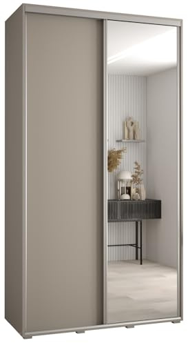 Kleiderschrank mit Spiegel Dakota 3 Garderobenschrank - Schrank Schlafzimmer - Mehrzweckschrank 2 Schiebetüren - Regalen - Flur Möbel - Kleiderstange Schrank - Allzweckschrank - closet - Gaderobe