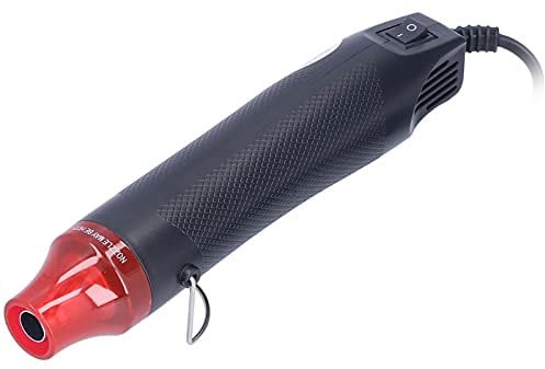 Mini Outil Thermique 390 ℉, Souffleur D'air Chaud Portable, Outil à Air Chaud Portatif Efficace Rapidement Pour le Bricolage(EU Plug-Noir et rouge)