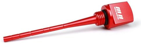 MOTO NOSTRA Ölmessstab Getriebeöl CNC, rot für Aprilia SR50, Gilera Runner 50-200, Piaggio Beverly, MP3, Liberty, NRG, Vespa GTS, LX, GT