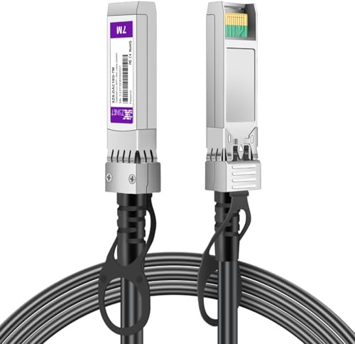 XZSNET 10G SFP+ DAC Twinax Kabel 7M(23ft) 24AWG, 10GBASE-CU SFP+ auf SFP+ Direct Attach Kupfer Passives Kabel für Cisco SFP-H10GB-CU7M, Ubiquiti UACC-DAC-SFP10-7M, Meraki, Netgear, 0.5-7m Optional
