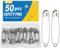 Caianwin 50 Stück Sicherheitsnadeln 45 mm Sicherheitsnadel groß mit Praktischer Box Safety Pins für Befestigen und Nähen von Kleidung und Handarbeiten, Schmuckherstellung