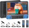 DESOBRY 12,5'' Auto DVD Player 2 Bildschrime Mit 5 Stunden wiederaufladbarer Akku, Zwei Auto-Bildschirm, Kopfstütze Fernseher Kinder TV Last Memory USB AV In/Out 12V